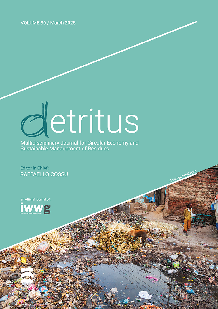 Detritus – Multidisciplinary Journal for Circular Economy and Sustainable Management of Residues